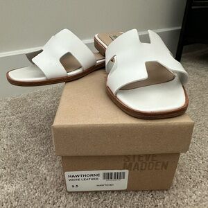 Steve Madden Hawthorne White Leather - Size 9.5